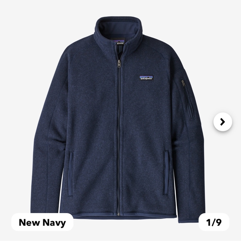 Patagonia Women’s Better Sweater Jacket Full Zip Navy XS - Picture 6 of 7
